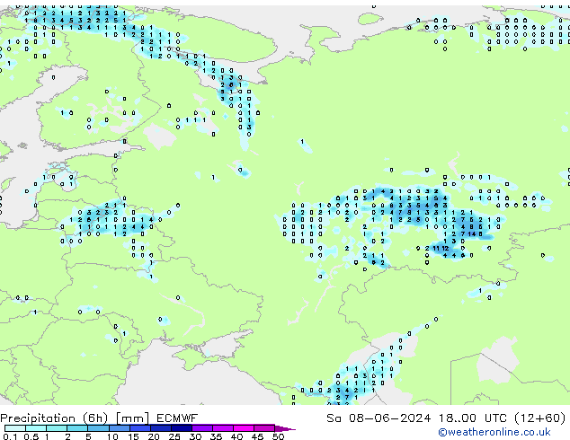 Z500/Rain (+SLP)/Z850 ECMWF Sa 08.06.2024 00 UTC