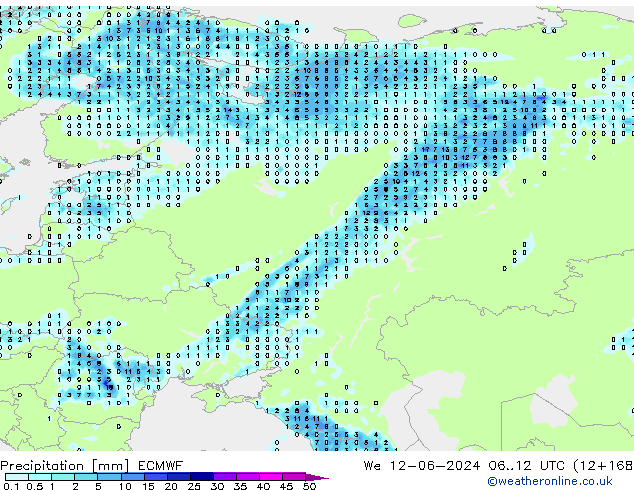 precipitação ECMWF Qua 12.06.2024 12 UTC