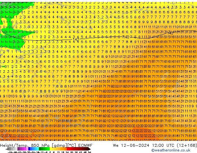 Z500/Regen(+SLP)/Z850 ECMWF wo 12.06.2024 12 UTC