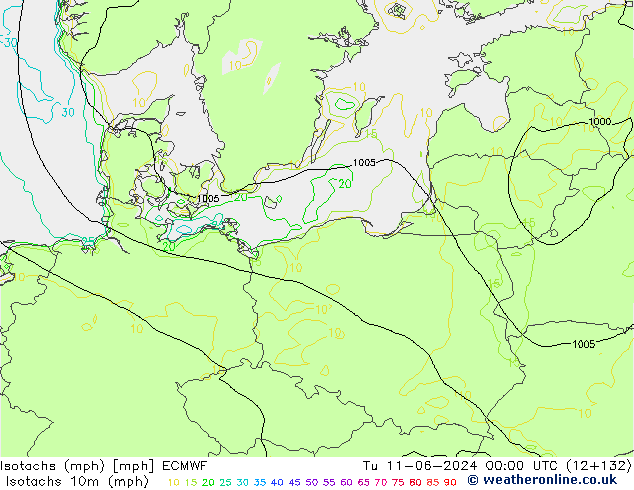 Isotachs (mph) ECMWF Ter 11.06.2024 00 UTC