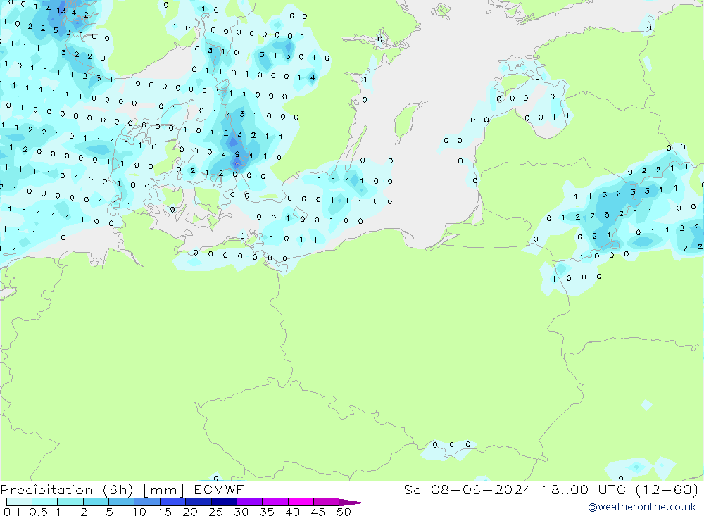 Z500/Yağmur (+YB)/Z850 ECMWF Cts 08.06.2024 00 UTC