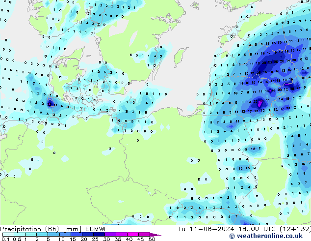 Z500/Rain (+SLP)/Z850 ECMWF mar 11.06.2024 00 UTC