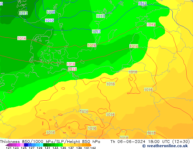 Thck 850-1000 hPa ECMWF  06.06.2024 18 UTC