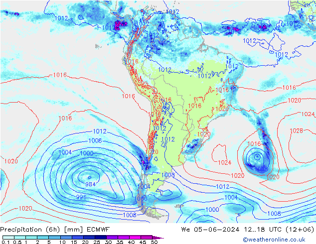 Z500/Rain (+SLP)/Z850 ECMWF ср 05.06.2024 18 UTC