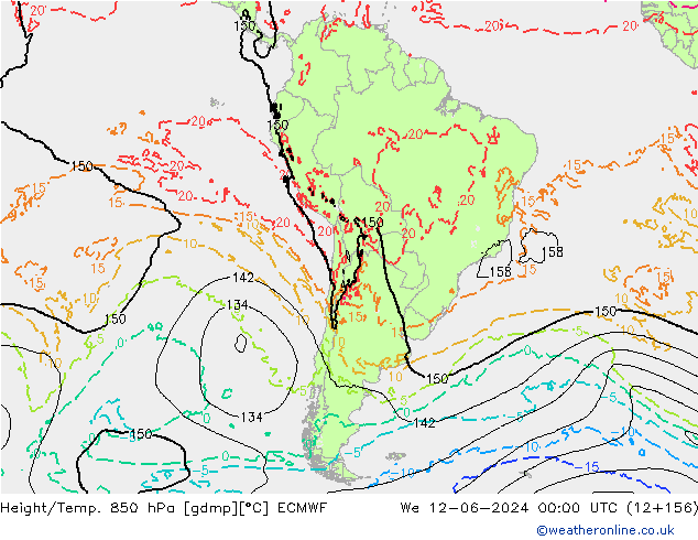 Z500/Rain (+SLP)/Z850 ECMWF ср 12.06.2024 00 UTC