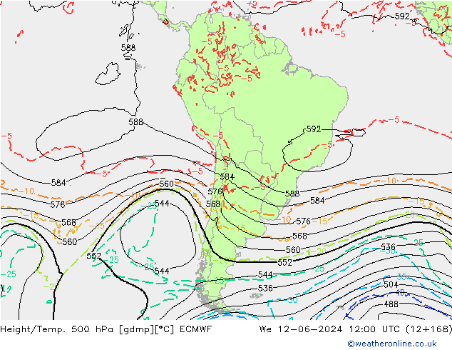 Z500/Rain (+SLP)/Z850 ECMWF ср 12.06.2024 12 UTC