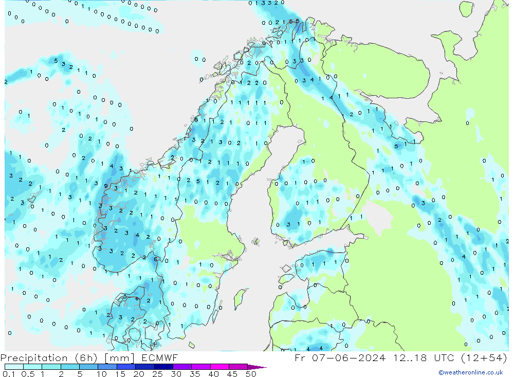 Z500/Rain (+SLP)/Z850 ECMWF Fr 07.06.2024 18 UTC