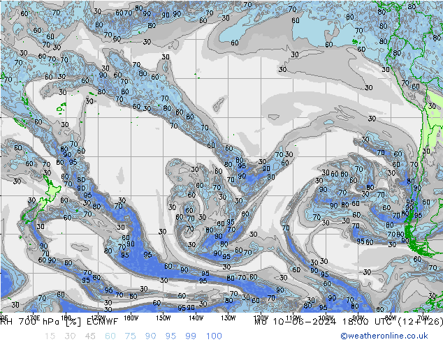 RH 700 hPa ECMWF Seg 10.06.2024 18 UTC