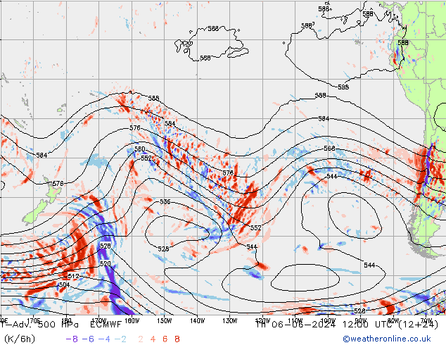 T-Adv. 500 hPa ECMWF jue 06.06.2024 12 UTC