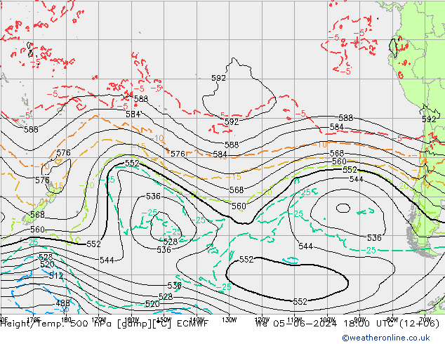 Z500/Rain (+SLP)/Z850 ECMWF ср 05.06.2024 18 UTC