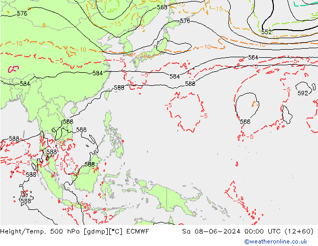 Z500/Rain (+SLP)/Z850 ECMWF  08.06.2024 00 UTC