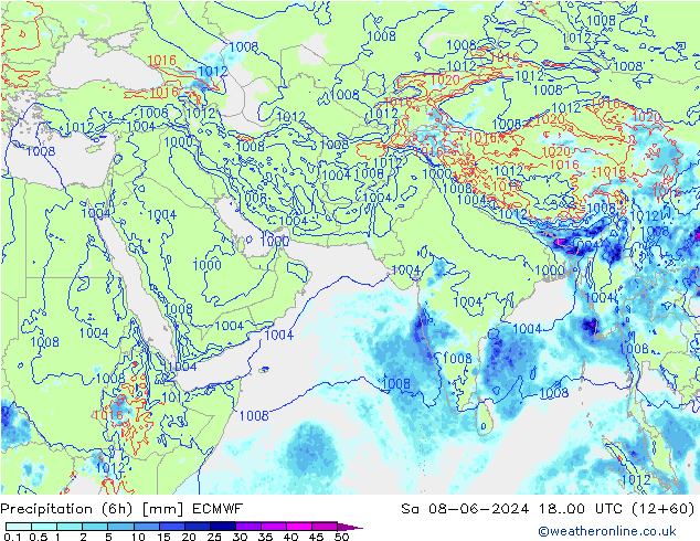 Z500/Rain (+SLP)/Z850 ECMWF sáb 08.06.2024 00 UTC