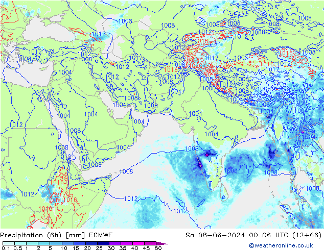 Z500/Rain (+SLP)/Z850 ECMWF sam 08.06.2024 06 UTC