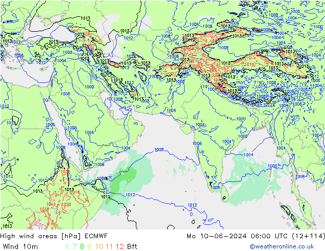 Windvelden ECMWF ma 10.06.2024 06 UTC