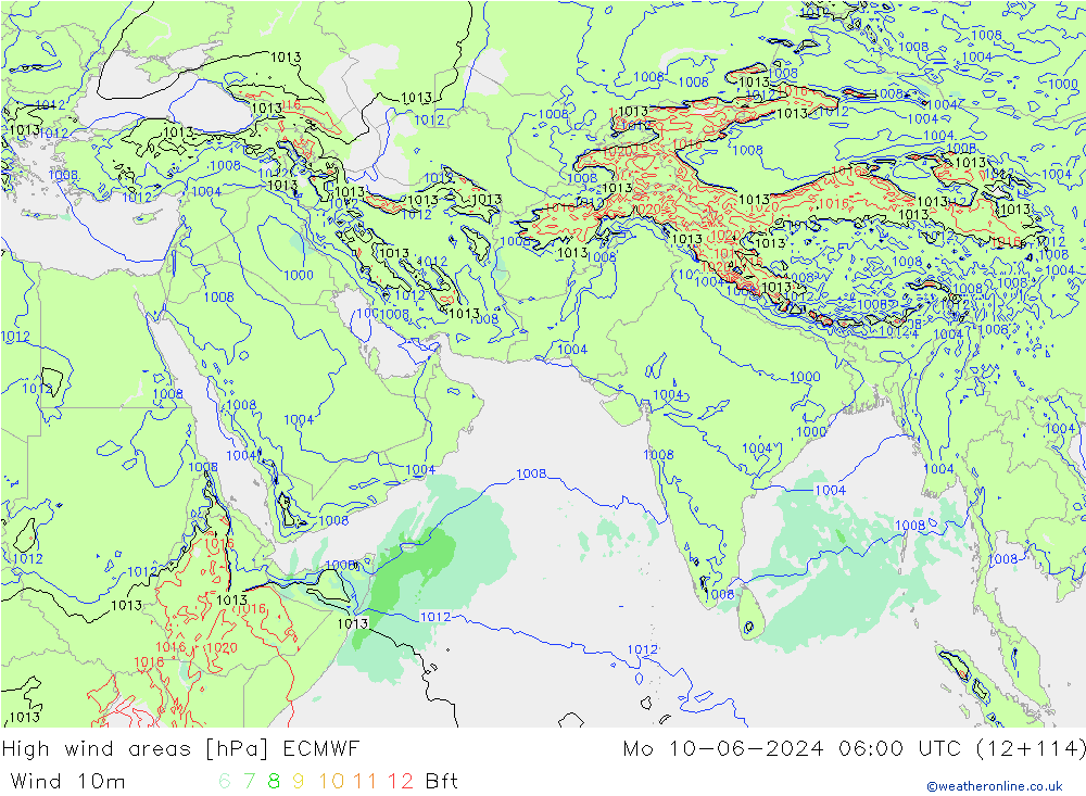 Windvelden ECMWF ma 10.06.2024 06 UTC