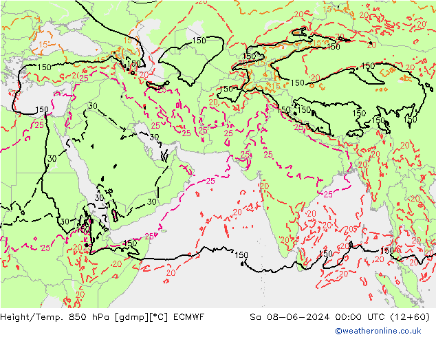 Z500/Rain (+SLP)/Z850 ECMWF sáb 08.06.2024 00 UTC