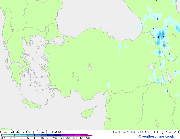 Z500/Rain (+SLP)/Z850 ECMWF Út 11.06.2024 06 UTC