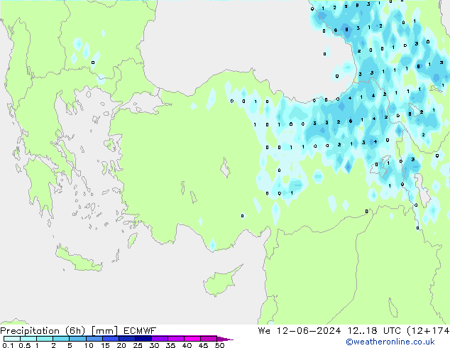 Nied. akkumuliert (6Std) ECMWF Mi 12.06.2024 18 UTC