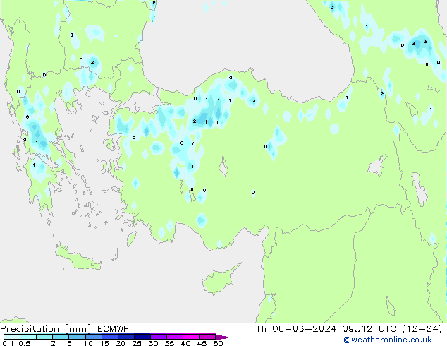 Precipitation ECMWF Th 06.06.2024 12 UTC