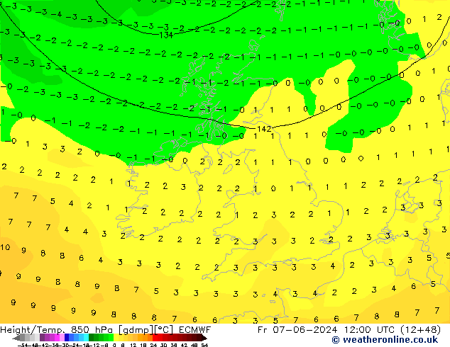 Z500/Regen(+SLP)/Z850 ECMWF vr 07.06.2024 12 UTC