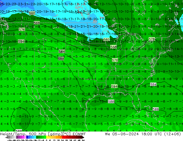 Z500/Rain (+SLP)/Z850 ECMWF We 05.06.2024 18 UTC