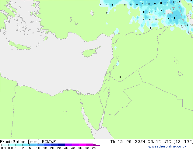 Niederschlag ECMWF Do 13.06.2024 12 UTC