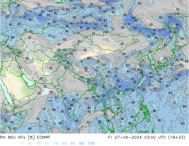 850 hPa Nispi Nem ECMWF Cu 07.06.2024 03 UTC