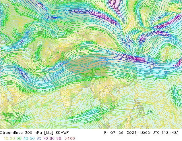  300 hPa ECMWF  07.06.2024 18 UTC