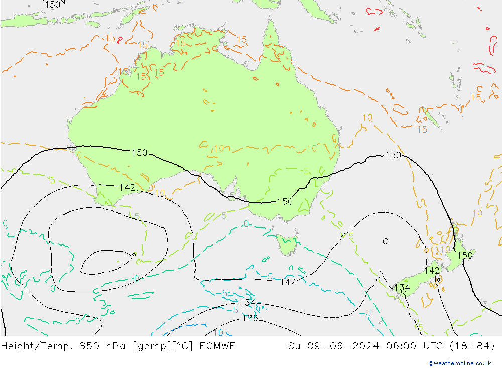 Z500/Rain (+SLP)/Z850 ECMWF Su 09.06.2024 06 UTC