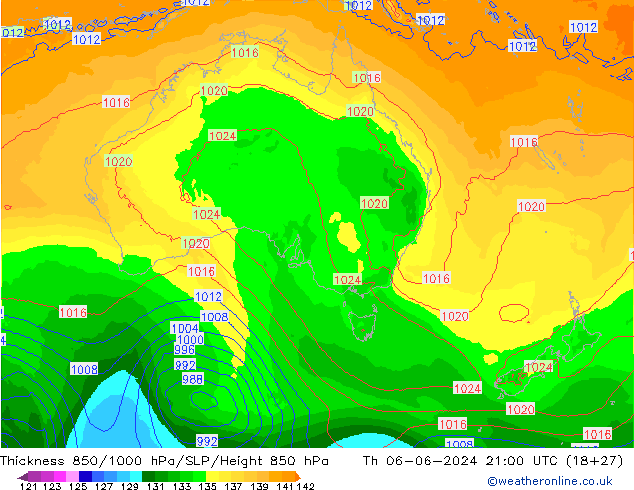 Thck 850-1000 hPa ECMWF Th 06.06.2024 21 UTC