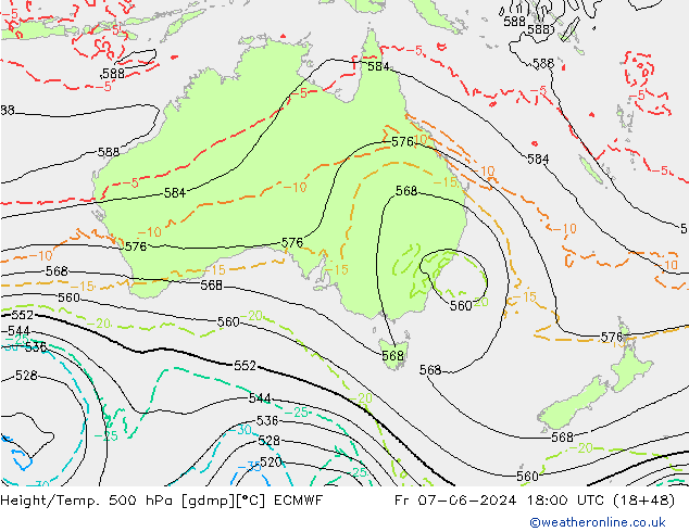 Z500/Rain (+SLP)/Z850 ECMWF пт 07.06.2024 18 UTC