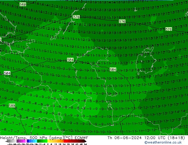 Z500/Regen(+SLP)/Z850 ECMWF do 06.06.2024 12 UTC