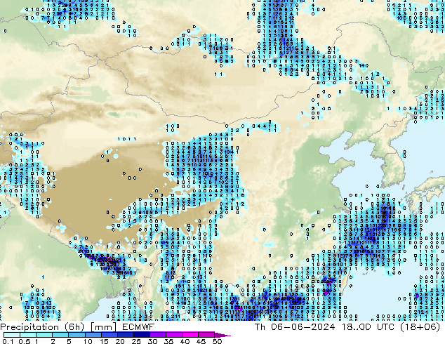 Z500/Rain (+SLP)/Z850 ECMWF 星期四 06.06.2024 00 UTC