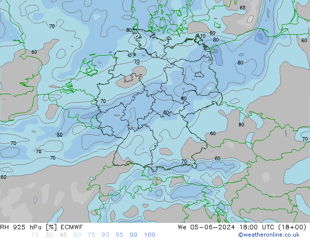 RH 925 hPa ECMWF St 05.06.2024 18 UTC