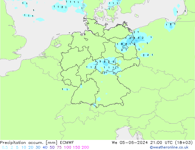 Précipitation accum. ECMWF mer 05.06.2024 21 UTC