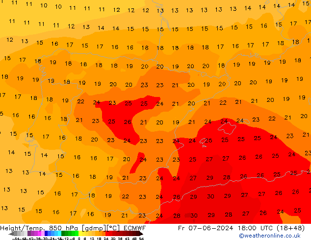 Z500/Rain (+SLP)/Z850 ECMWF Sex 07.06.2024 18 UTC