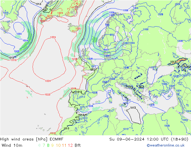 Sturmfelder ECMWF So 09.06.2024 12 UTC