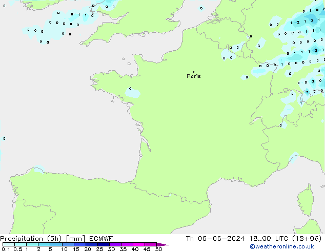 Z500/Rain (+SLP)/Z850 ECMWF jeu 06.06.2024 00 UTC