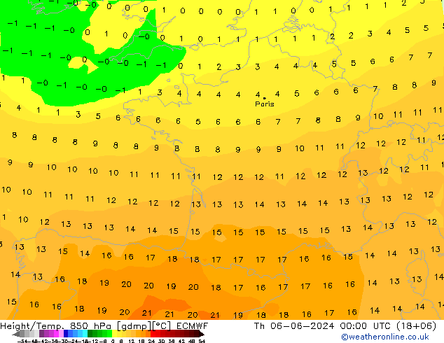 Z500/Rain (+SLP)/Z850 ECMWF jeu 06.06.2024 00 UTC