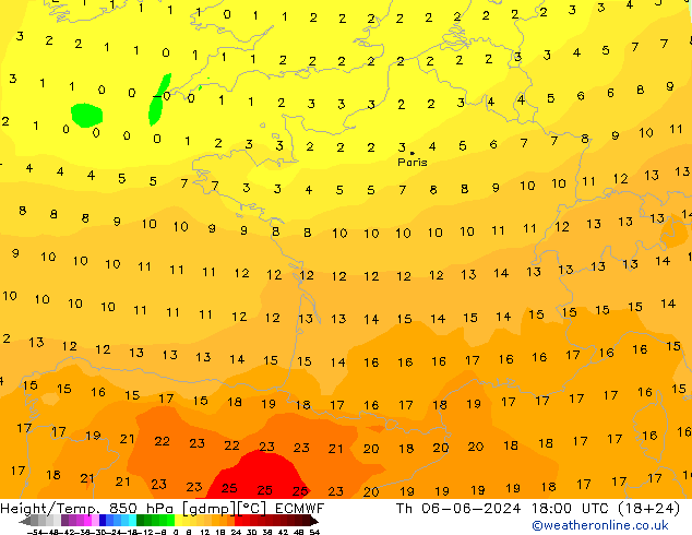 Z500/Rain (+SLP)/Z850 ECMWF Do 06.06.2024 18 UTC