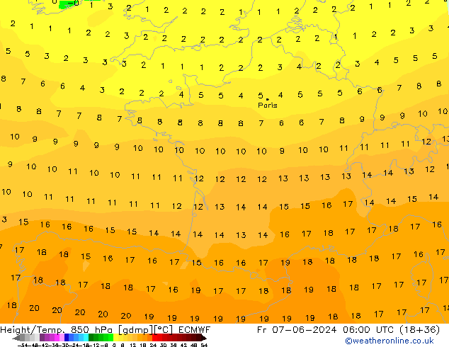 Z500/Rain (+SLP)/Z850 ECMWF Fr 07.06.2024 06 UTC