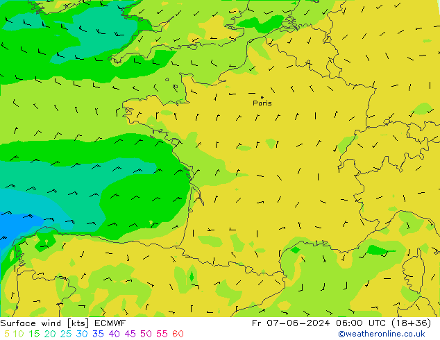  10 m ECMWF  07.06.2024 06 UTC