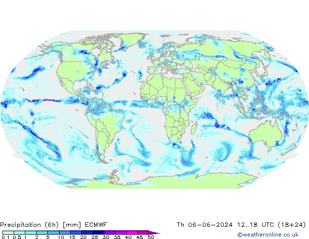 Z500/Rain (+SLP)/Z850 ECMWF czw. 06.06.2024 18 UTC