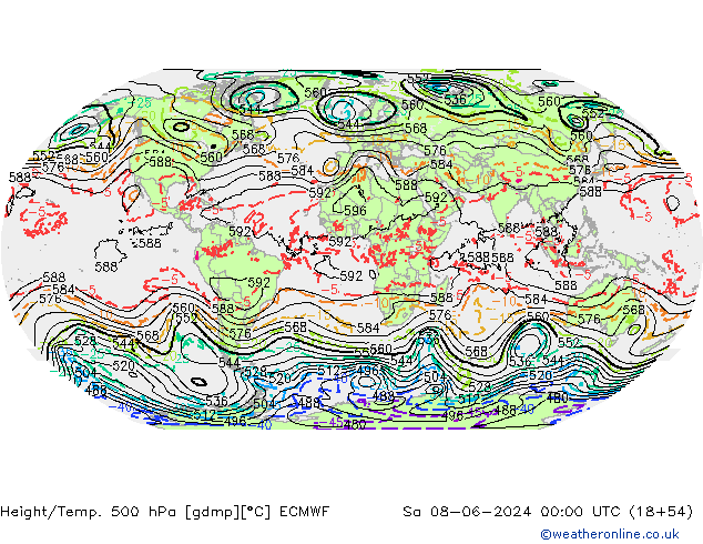 Z500/Rain (+SLP)/Z850 ECMWF sáb 08.06.2024 00 UTC