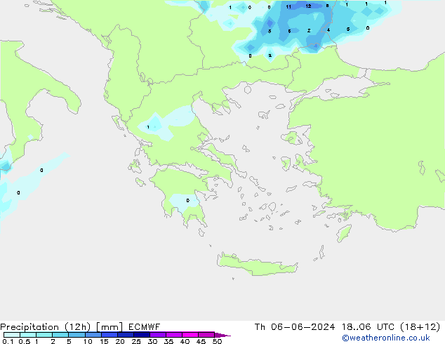 opad (12h) ECMWF czw. 06.06.2024 06 UTC