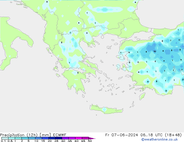 Nied. akkumuliert (12Std) ECMWF Fr 07.06.2024 18 UTC