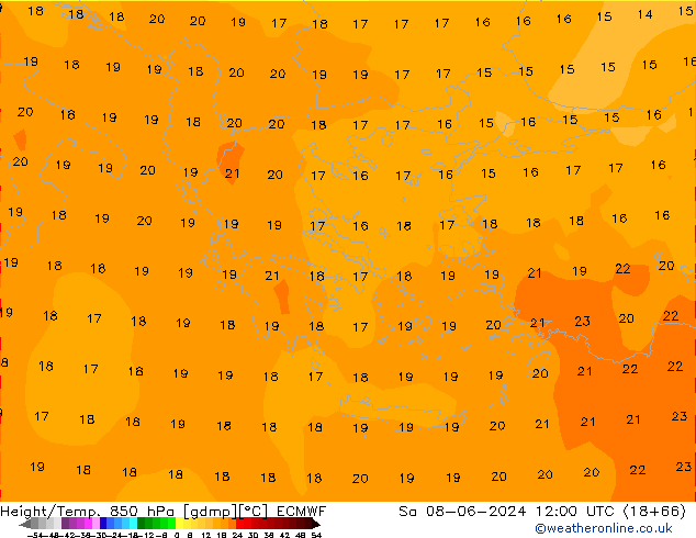 Z500/Rain (+SLP)/Z850 ECMWF Sa 08.06.2024 12 UTC