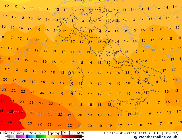 Z500/Rain (+SLP)/Z850 ECMWF Fr 07.06.2024 00 UTC