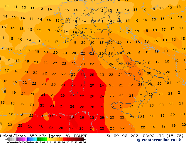 Z500/Rain (+SLP)/Z850 ECMWF Ne 09.06.2024 00 UTC