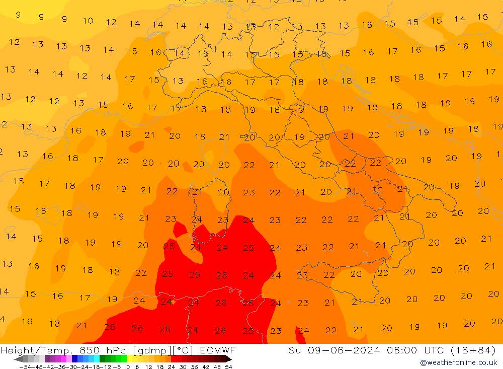 Z500/Rain (+SLP)/Z850 ECMWF Su 09.06.2024 06 UTC